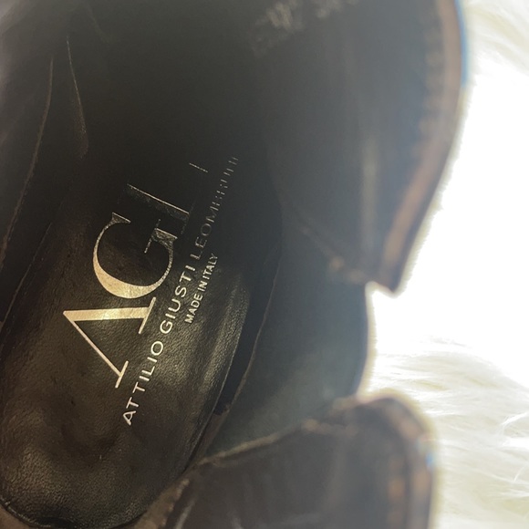 Attilio Giusti Leombruni Black Patent Ankle Boots - Picture 11 of 12